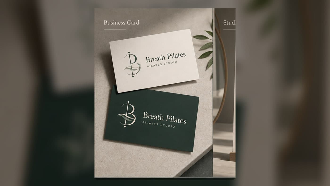 Breath Pilates Logo & Business Card Kit 3