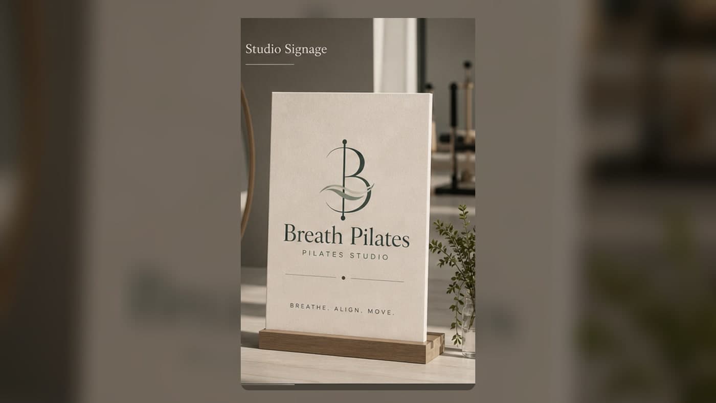 Breath Pilates Logo & Business Card Kit 4
