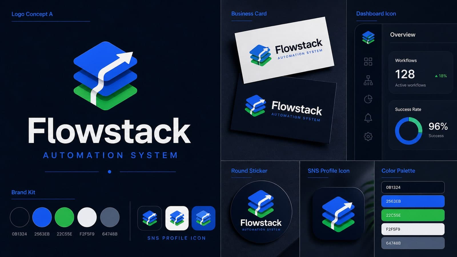 Flowstack Logo & Business Card Kit
