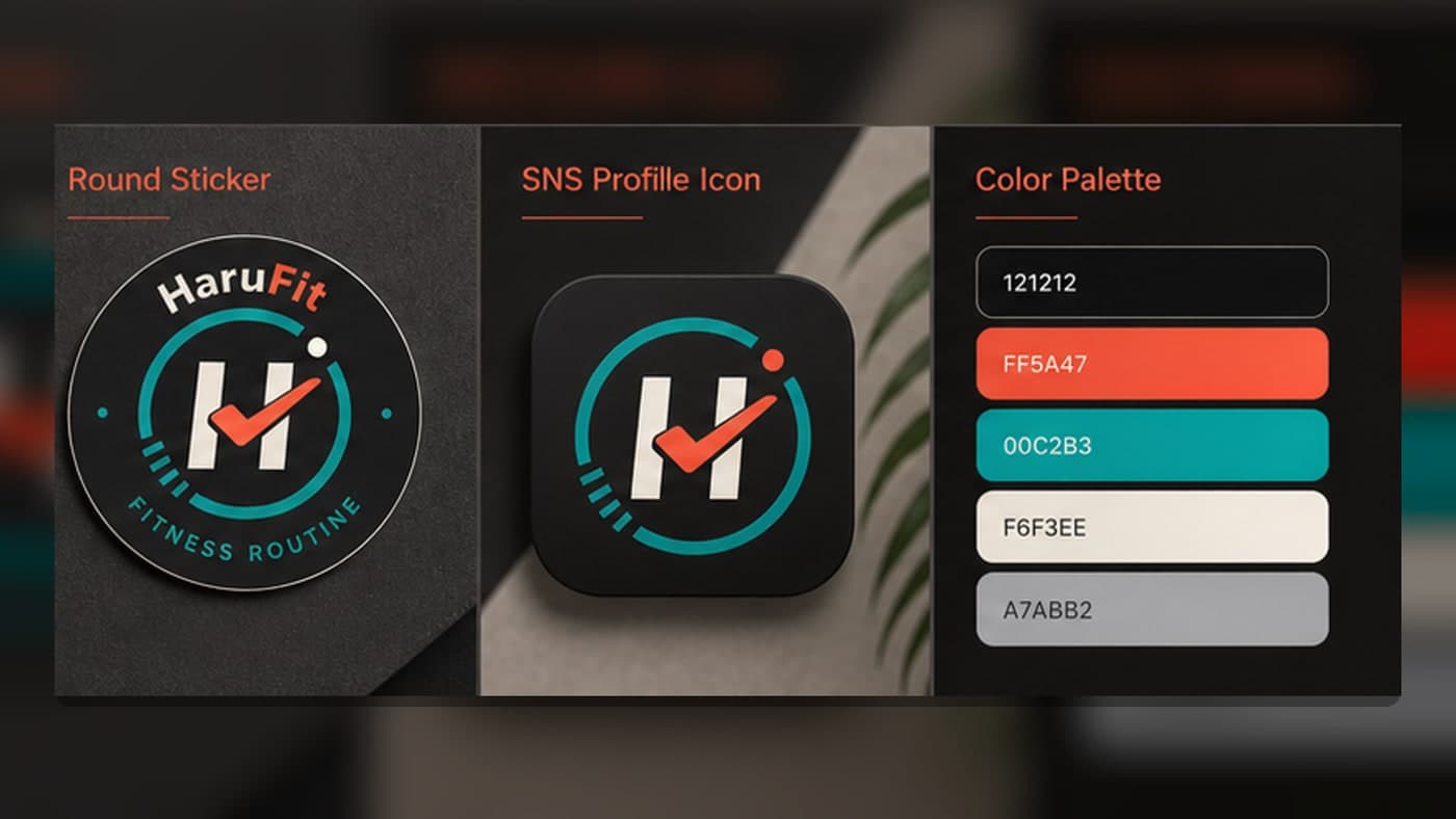 HaruFit Logo & Business Card Kit 5