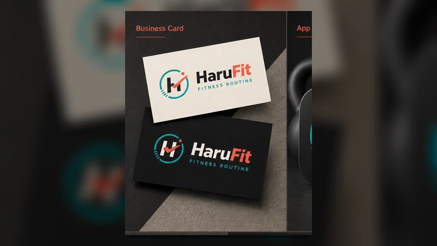 HaruFit Logo & Business Card Kit 3