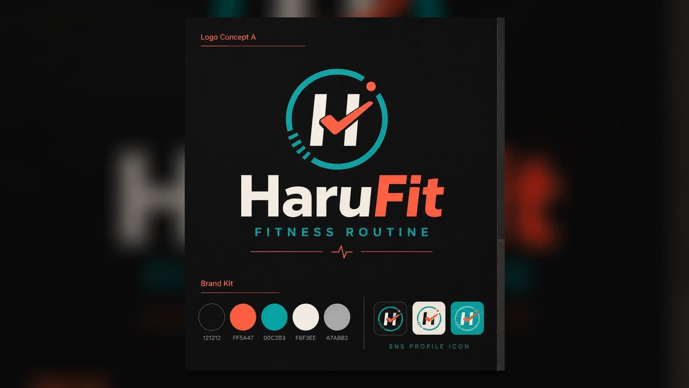 HaruFit Logo & Business Card Kit 2