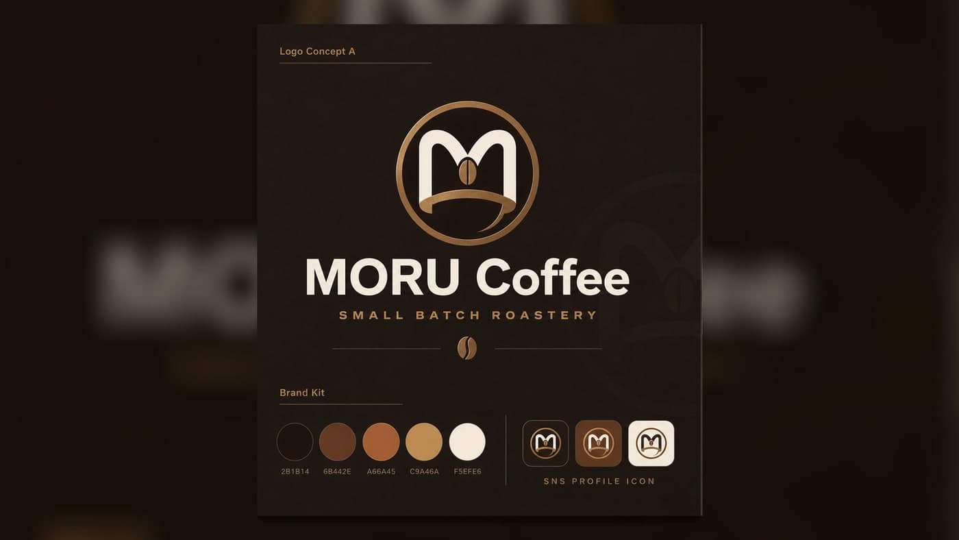 MORU Coffee Logo & Business Card Kit 2