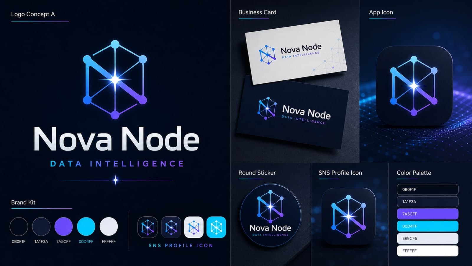 Nova Node Logo & Business Card Kit
