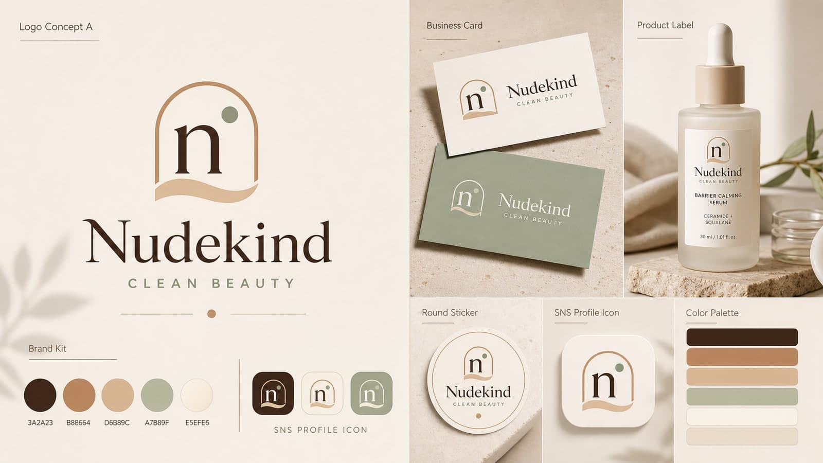 Nudekind Logo & Business Card Kit