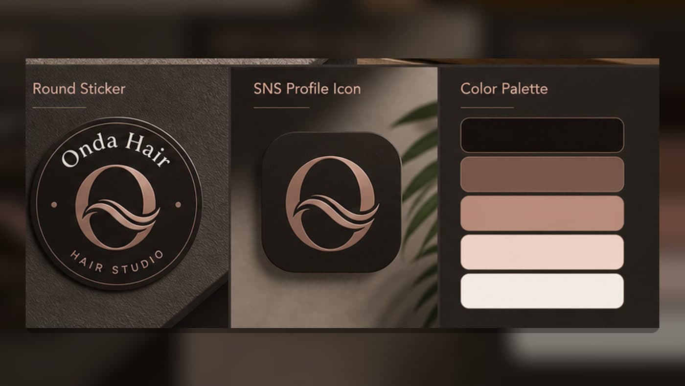 Onda Hair Logo & Business Card Kit 5