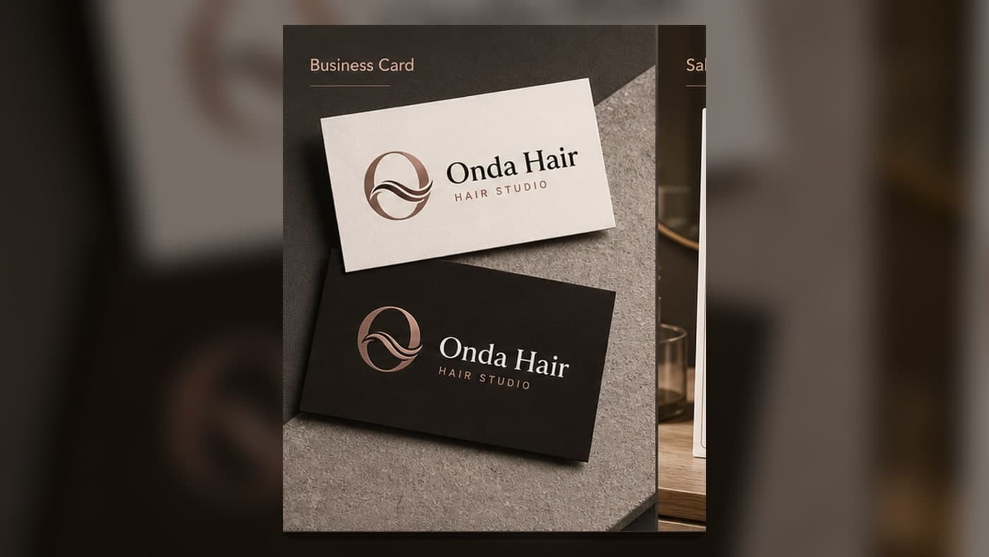 Onda Hair Logo & Business Card Kit 3