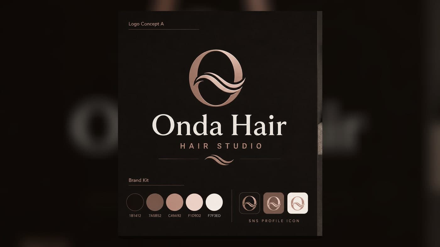 Onda Hair Logo & Business Card Kit 2