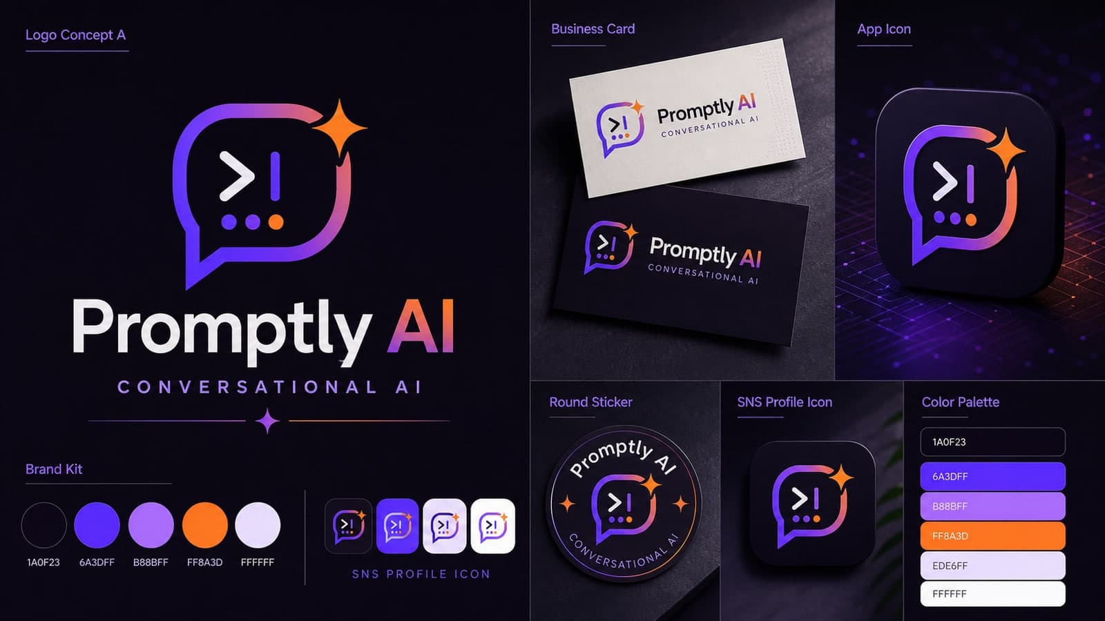 Promptly AI Logo & Business Card Kit