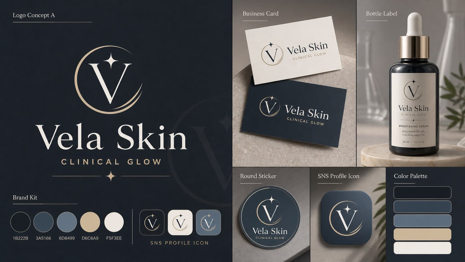 Vela Skin Logo & Business Card Kit