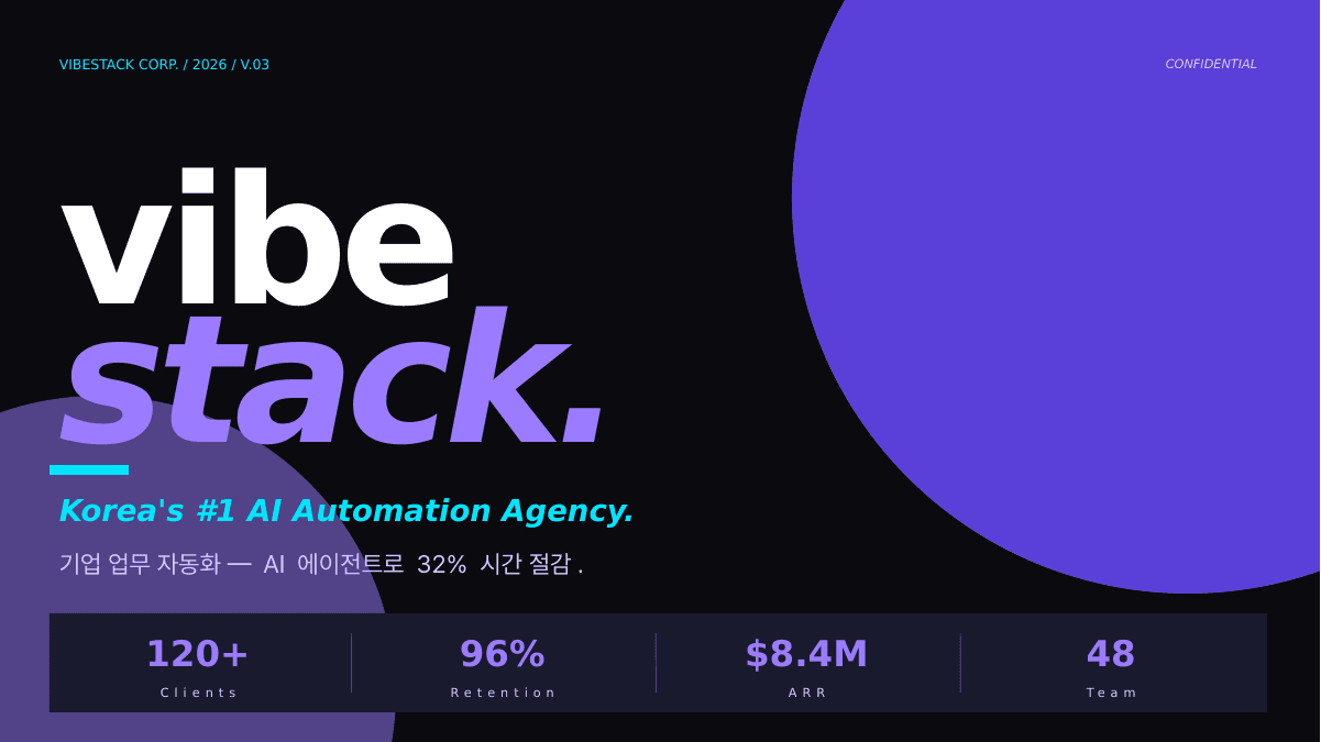 ㈜바이브스택 Company Profile cover