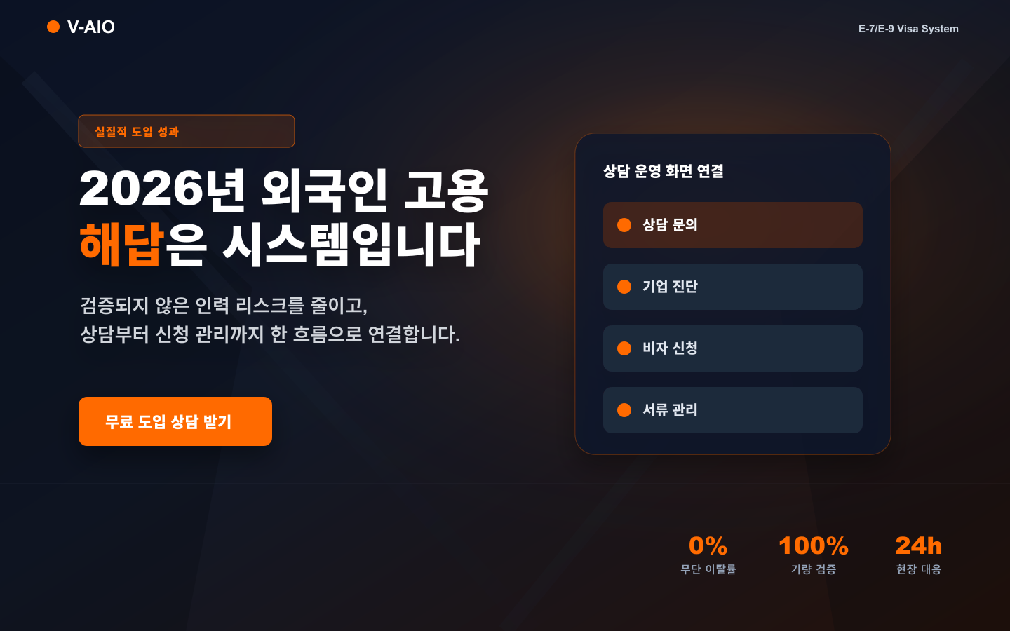 V-AIO · 서비스 랜딩